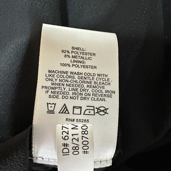 Express Dress Medium Black Silver Midi Cocktail Party Wedding Guest Elegant $118 - Picture 7 of 9